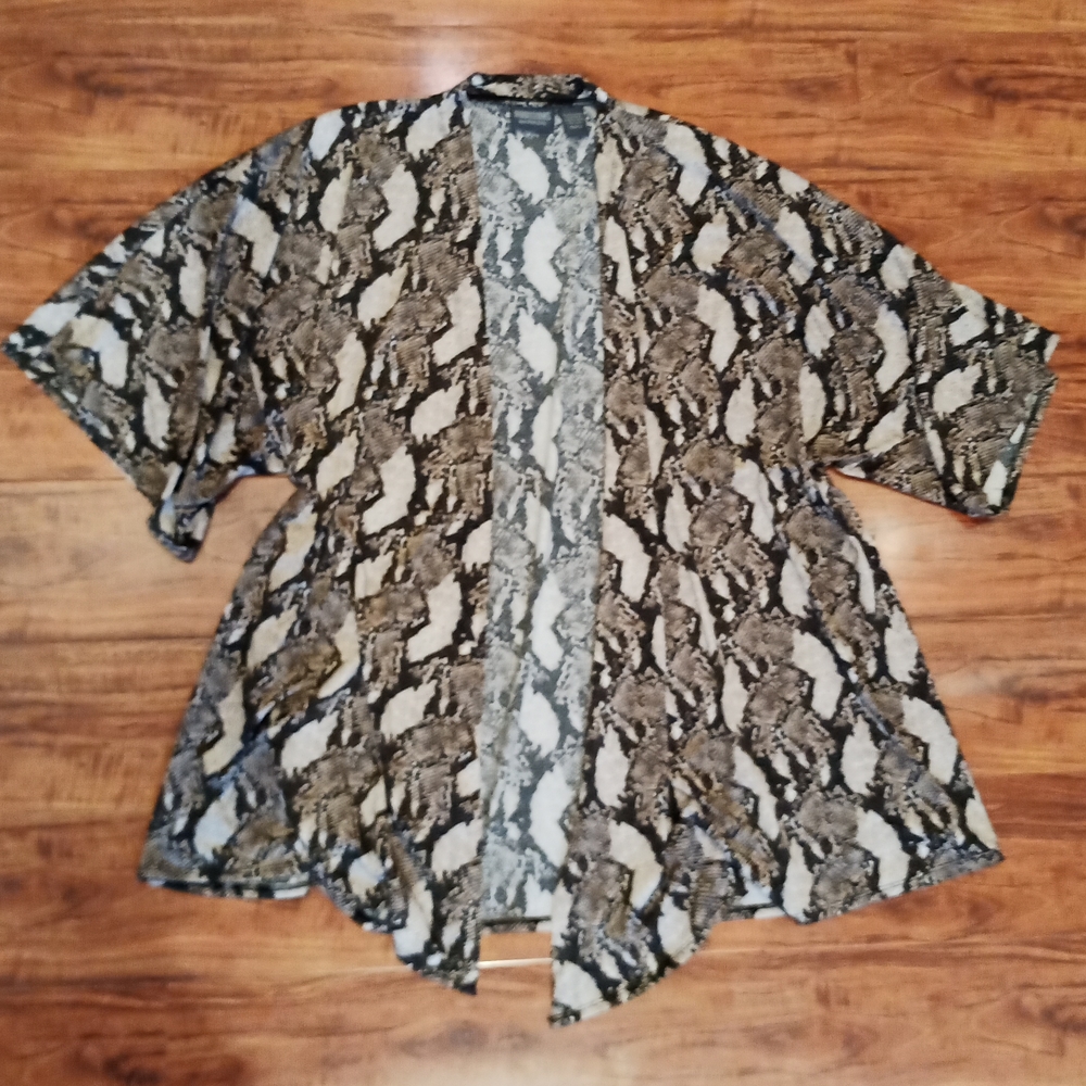 Chico's Additions Snakeprint Open Front Half Sleeve "Shaket," Chico's 3